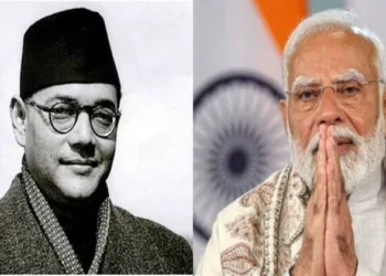 Netaji Subhas Chandra Bose (Left) and Prime Minister Narendra Modi (Right)