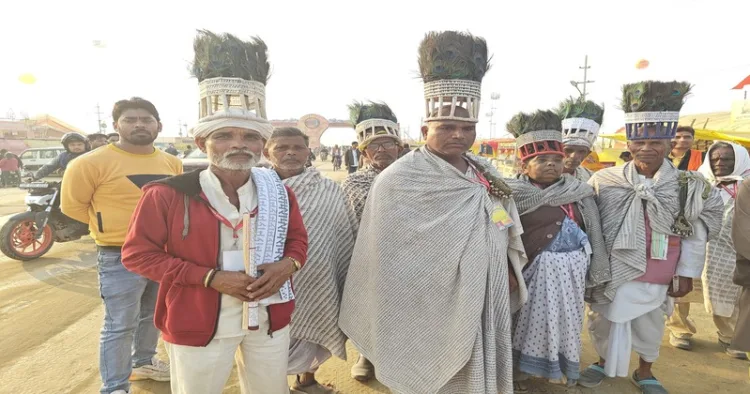 Devotees of the Ramnami sect from Chhattisgarh arrived at Mahakumbh to take holy dip in the Triveni Sangam