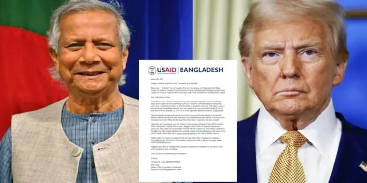 Bangladesh Chief Advisor Muhammad Yunus (Left) and US President Donald Trump (Right)