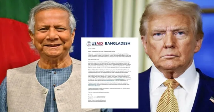 Bangladesh Chief Advisor Muhammad Yunus (Left) and US President Donald Trump (Right)