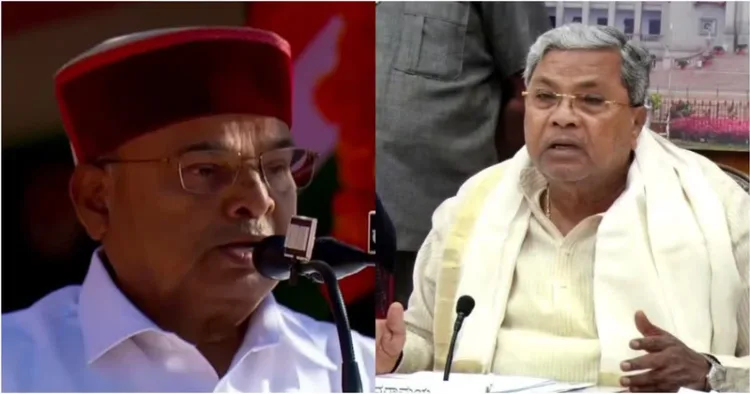 (Left) Karnataka Governor Thawar Chand Gehlot (Right) Chief Minister Siddaramaiah