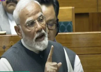 PM Narendra Modi addressing the parliament