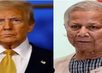 (Left) US President Donald Trump (Right) Bangladesh’s interim government head, Muhammad Yunus