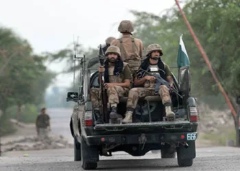Armed Frontier Corps soldiers on a jeep (File Image)