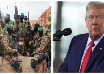 US President Donald Trump (Right)