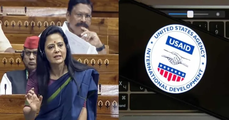 Trinamool Congress Lok Sabha MP Mahua Moitra (Left)