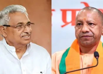 Samajwadi Party leader Mata Prasad Pandey (Left) and Uttar Pradesh Chief Minister Yogi Adityanath (Right)