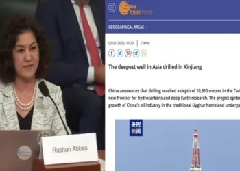 Rushan Abbas, Executive Director of the Campaign for Uyghurs (Left)