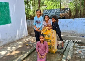 Girls from a village in Mahoba Uttar Pradesh benefitted under the Jal Jeevan Mission (Photo: Organiser)