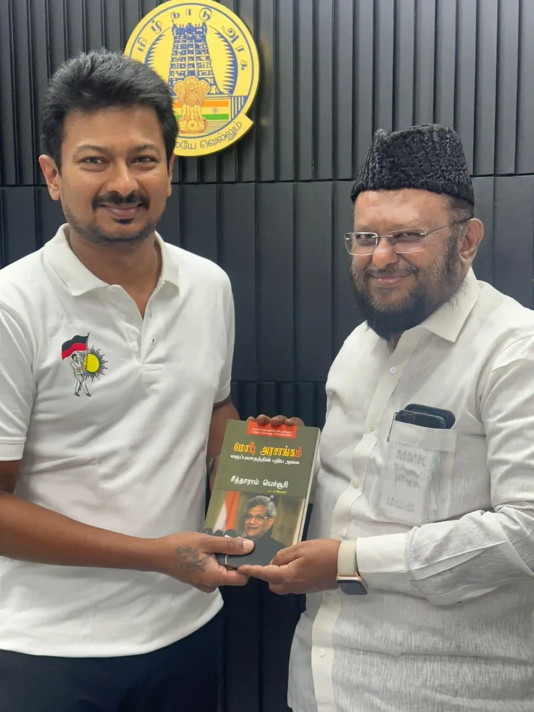 Papanasam Assembly MLA M.H. Jawahirullah with Udhayanidhi Stalin (File Photo)