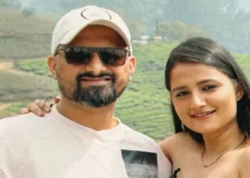 The deceased, Gauri, with her husband and accused, Rakesh Rajendra Khedekar