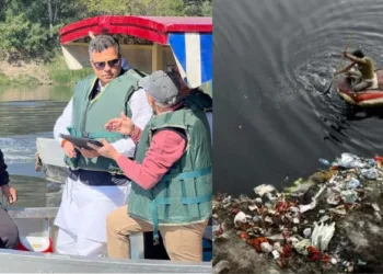 Delhi Irrigation and Flood Control Minister Parvesh Verma, inspected the Yamuna by boat on Wednesday and said 1,300 tonnes of garbage had been removed from the river