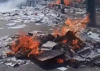 Visuals from the site of protests