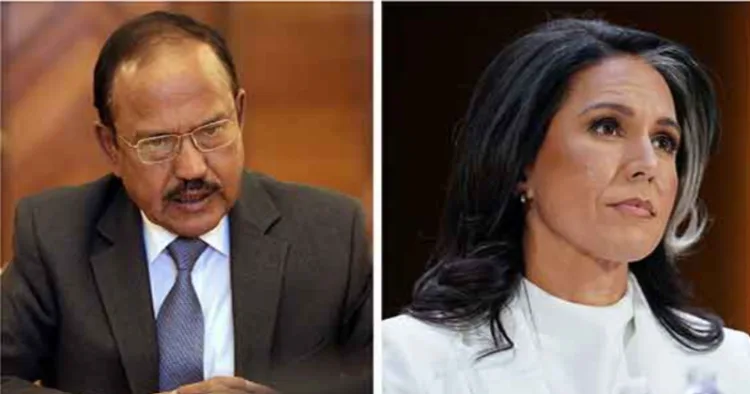 (Right) National Security Advisor Ajit Doval (Left) America's Director of National Intelligence, Tulsi Gabbard