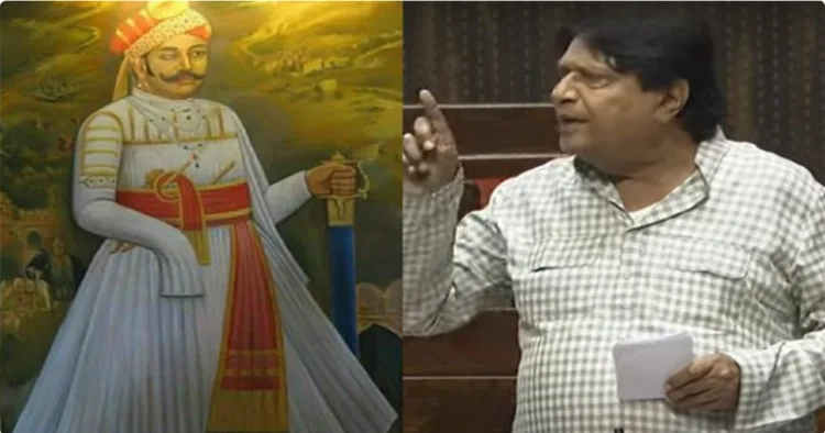 (Left) Maharana Sangram Singh, better known as Rana Sanga (Right) Samajwadi Party (SP) leader Ramji Lal Suman
