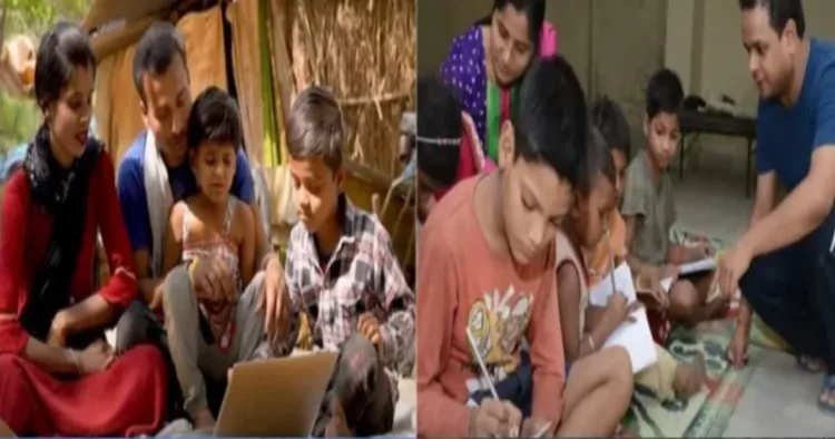 Children engaged in various activities