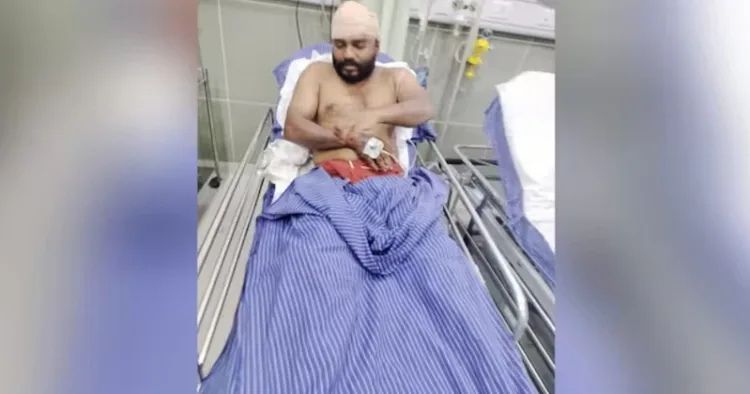 RSS worker Shaju received injuries to his head and hands in the assault by CPIM workers (Source: IndiaToday)