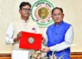 Chhattisgarh Finance Minister OP Choudhary & Chief Minister Vishnu Deo Sai before presenting the budget (Representative image)