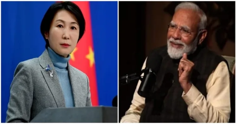 China's Foreign Ministry spokesperson Mao Ning (Left) and Prime Minister Narendra Modi (Right)