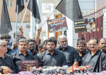 Tamil Nadu BJP President Annamalai stages black flag protest against MK Stalin’s delimitation meet in Chennai