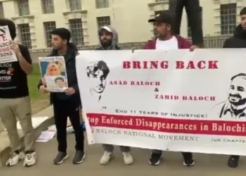 Baloch National Movement protests outside Downing Street