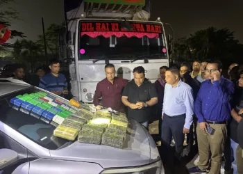 Seized cache of YaBa tablets and heroin