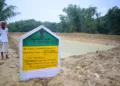 Amrit sarovar at Saragaon Village under Golaghat (Image is of a beneficiary of the Amrit Sarovar mission in Assam)