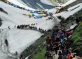 People going for darshan during Amarnath Yatra