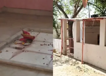 Murtis vandalised in Shiv Mandir in Jaipur (Photo: Patrika)