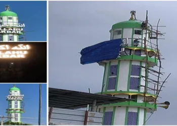 ‘Allahu Akbar’ LED display at Mosque ahead of PM Modi’s Pamban Bridge