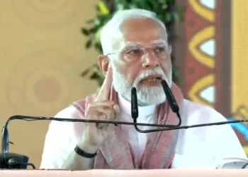 PM Modi addressing a rally n Bihar's Madhubani district, courtesy ANI