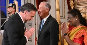 President Droupadi Murmu-right