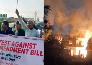 Muslim mob set ablaze BJP minority leader’s house for supporting Waqf amendment act in Lilong