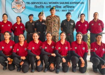 All-women 12-member crew from the Indian Army, Indian Navy and Indian Air Force