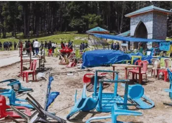 Site of the terrorist attack in Pahalgam