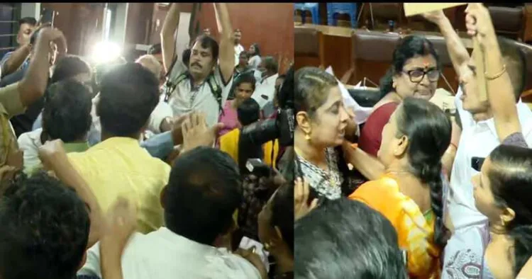 Scuffle Erupts Between BJP and Opposition as Palakkad Municipality Passes Resolution to Name Center After RSS's Dr Hedgewar
