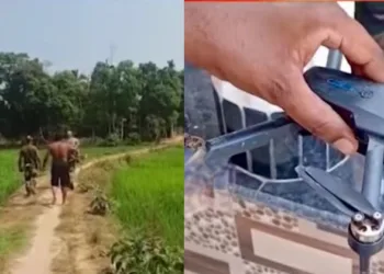 Village spot Bangladeshi drone in South Tripura village