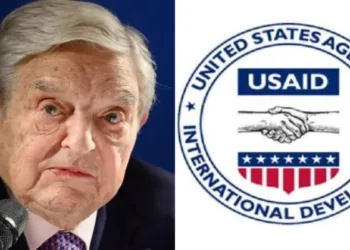 US billionaire George Soros (Left)