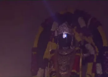 Surya tilak at Ram Mandir in Ayodhya on the occasion of Ram Navami