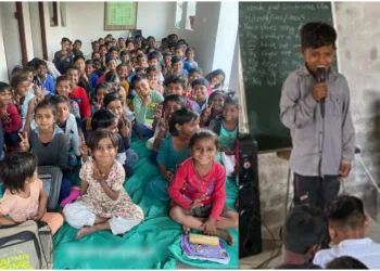 A dedicated study centre for Pakistani Hindu refugee students living in Bharat (Photo: SNU, Twitter (X))