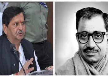Cabinet Minister Mangal Prabhat Lodha (Left) and Pandit Deendayal Upadhyay (Right)