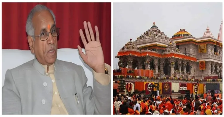 Ayodhya Ram Mandir General Secretary Champat Rai (Left)