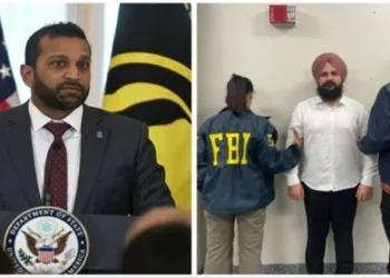 Federal Bureau of Investigation Director Kash Patel (Left) and Terrorist Harpreet Singh (Right)