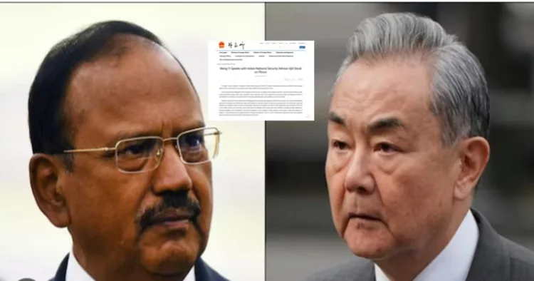 (Left) NSA Ajit Doval (Right) Chinese Foreign Minister Wang Yi