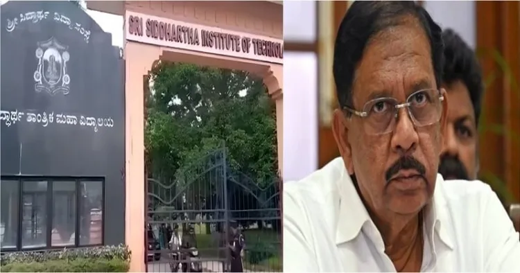 Karnataka Home Minister Dr G Parameshwara (Right)