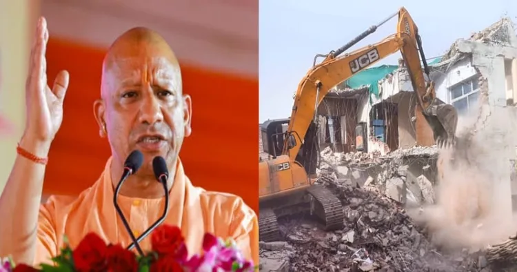 Uttar Pradesh Chief Minister Yogi Adityanath (Left)