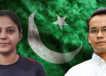 (Left) You Tuber Jyoti Malhotra (Right) Congress leader Gaurav Gogoi