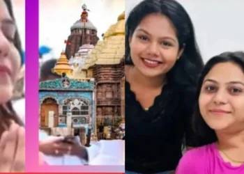 (Left) You tuber Jyoti Malhotra in Puri (Right) Jyoti Malhotra with Priyanka Senapati