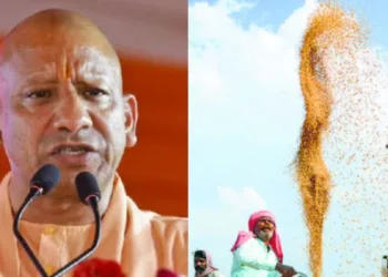 UP CM Yogi Adityanath hails the farmers for record food grains production in the state