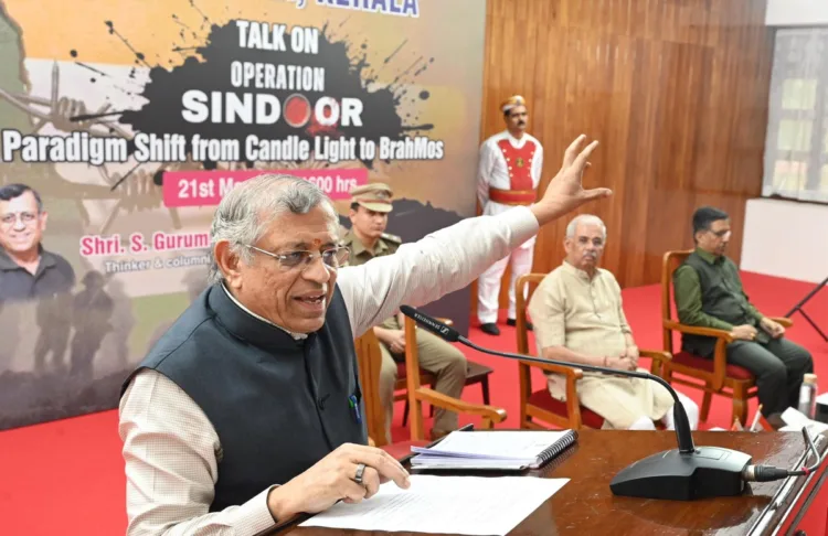 S Gurumurthy, addressing a selected gathering at Raj Bhavan, Kerala on the topic “Operation Sindoor: Paradigm Shift from Candle Light to BrahMos”